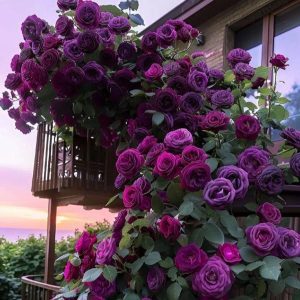 Роза Плетистая Плум Пэшн купить по цене от 610р. в интернет-магазине «Посадика» с доставкой почтой в в Межгорьее и по всей России – [изображение №1].